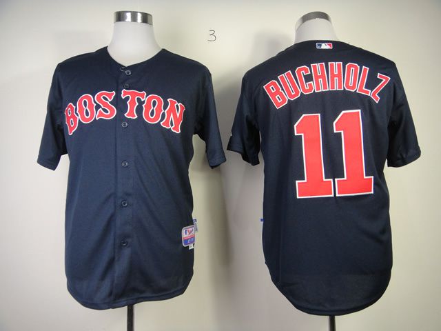 Men Boston Red Sox 11 Buchholz Blue MLB Jerseys